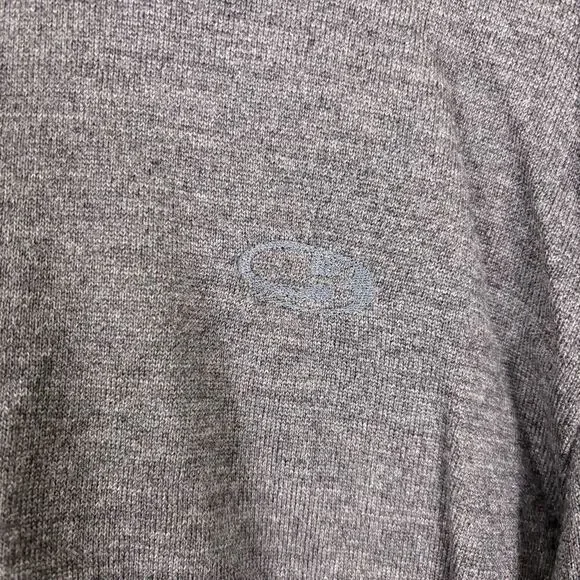 Icebreaker Grey 100% Wool Quarter Zip Pullover Sweater Men's Size Large - Picture 3 of 10